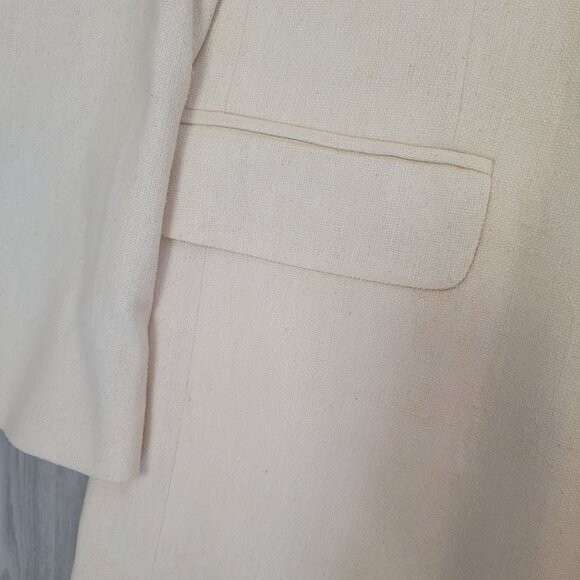 Bernhard Altmann Mens Beige Silk Blazer Size 42L Two Button - Picture 11 of 12